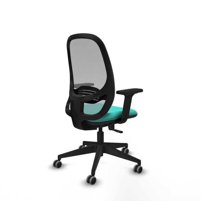 PIQUERAS Y CRESPO Silla de oficina Cilanco con mecanismo Sincro, Turquesa y Gris
