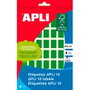 Apli Etiquetas Adhesivas Verdes 12x18mm