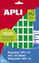 Apli Etiquetas Adhesivas Verdes 12x18mm