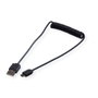 ROLINE Cable USB 2.0 Espiral A a Micro-USB B 1 m Negro