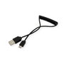 ROLINE Cable USB 2.0 Espiral A a Micro-USB B 1 m Negro