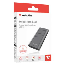 Verbatim TurboMetal SSD USB 4.0 1TB Unidad SSD Externa USB-C 40Gbps Plata 3700MB/s