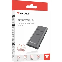 VERBATIM Disco SSD Externo TurboMetal 1 TB Gris - VER1742450439408