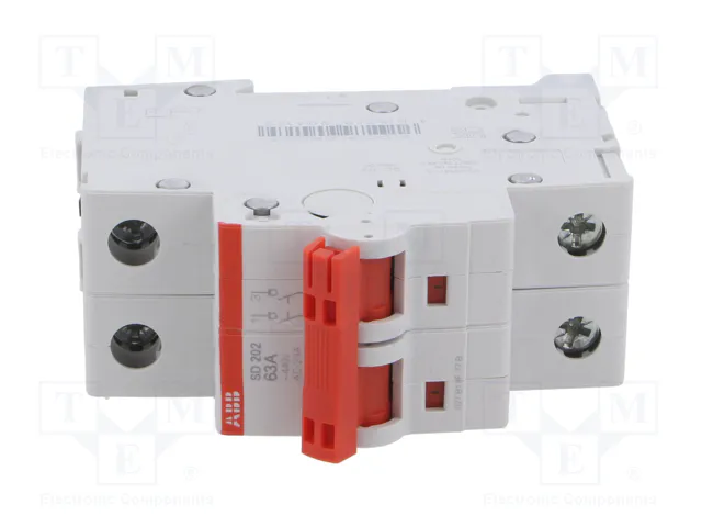 ABB SD200 Interruptor de aislamiento de 2 polos, 63A, 400VAC