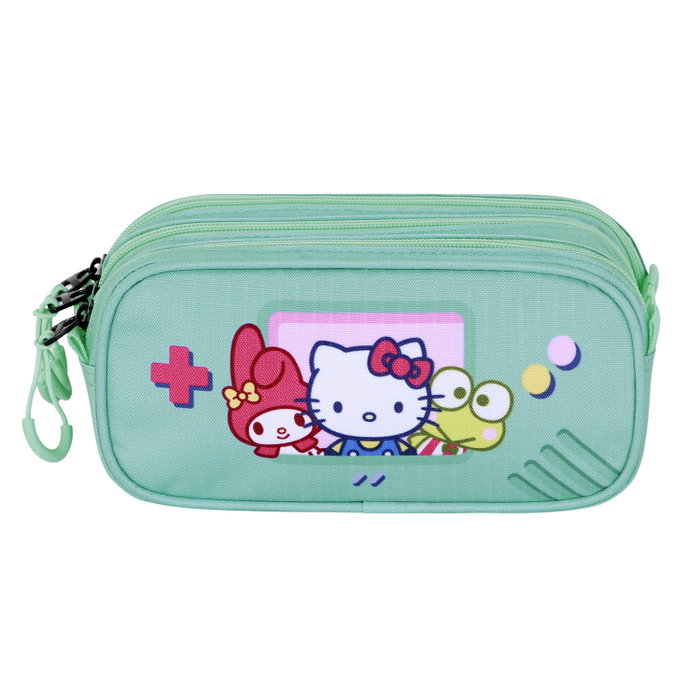 Hello Kitty Estuche Portatodo Trick FAN 2.2 Videogame Turquesa Ripstop para Trolley - 3 Compartimentos