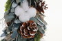 DKD Home Decor Cono Piña Porexpán Verde y Blanco