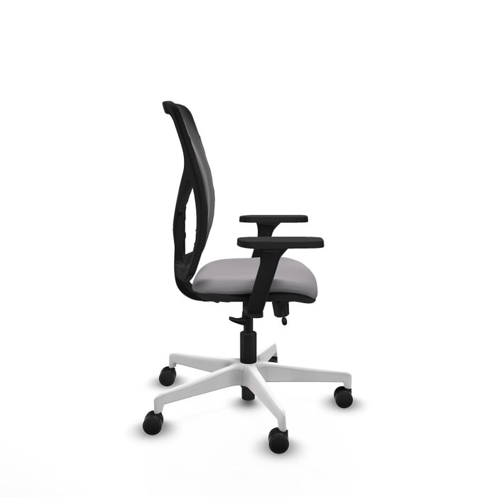 PIQUERAS Y CRESPO Silla de oficina Motilla con mecanismo Sincro/Traslack Gris y Negro