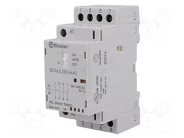 FINDER Contactor de Instalación Modular 4-polar 25A 230VAC/230VDC Serie 22