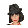 Atosa Sombrero Gánster de Rayas Negro para Mujer Adulto