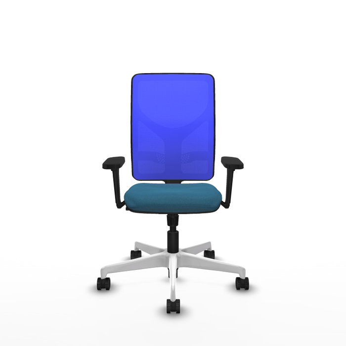 PIQUERAS Y CRESPO Silla de oficina Motilla con mecanismo Sincro, Verde petróleo y Azul