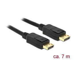 DeLOCK Cable DisplayPort 1.2 DisplayPort a DisplayPort 4K 60 Hz 7 m, 84860, Macho a Macho, 21.6 Gbit/s, Negro