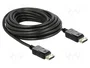 DeLOCK Cable DisplayPort 1.2 de 7 m, 4K 60 Hz, Macho a Macho, Negro