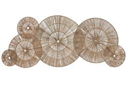 DKD Home Decor Decoración de pared de yute y metal Natural 114x1x46 cm
