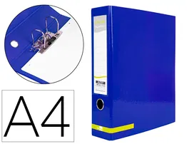 Liderpapel System Archivador de Palanca A4, Lomo 80mm, Compresor Metálico, Azul