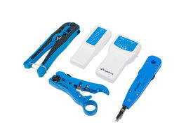 Lanberg Kit Herramientas Pelacables Crimpadora Testador de Red RJ-11 RJ-45 con Funda