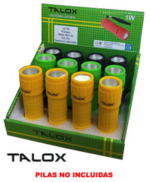 TALOX Expositor 12 Linternas Colores Surtidos Mini LED 1 W