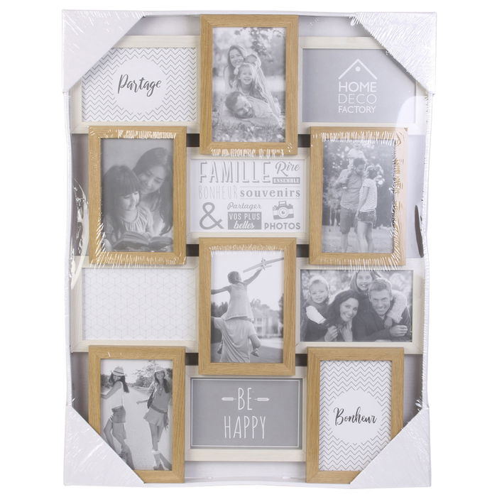 Home Deco Factory Essentiel Marco 12 Fotos 10x15 cm Madera Blanco Home Deco Factory Essentiel Marco 12 Fotos 10x15 cm Madera Blanco