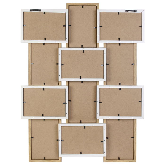 Home Deco Factory Essentiel Marco 12 Fotos 10x15 cm Madera Blanco Home Deco Factory Essentiel Marco 12 Fotos 10x15 cm Madera Blanco