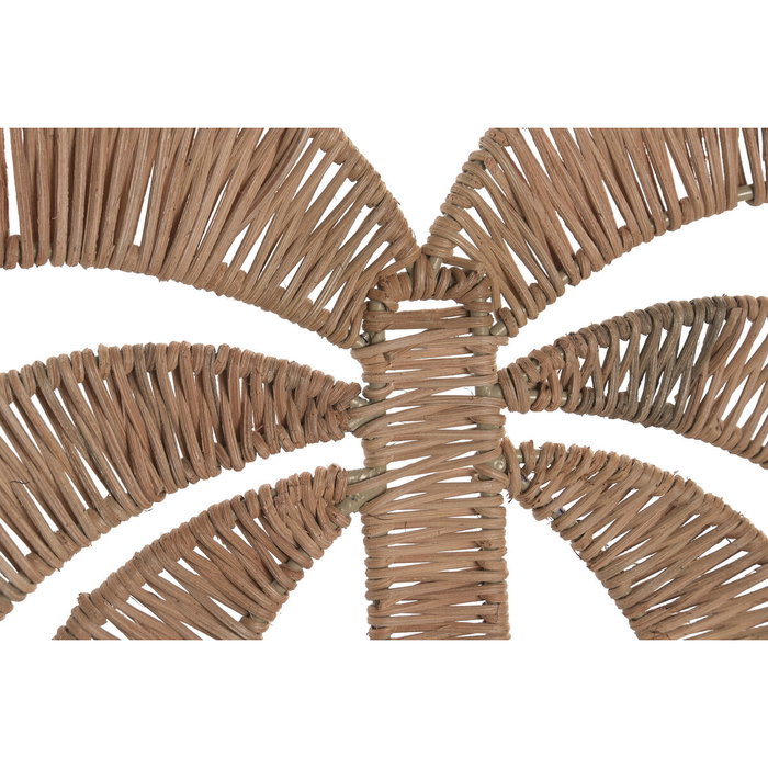 DKD Home Decor Decoración de Pared de Ratán Palmera - Set de 2 Unidades
