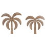 DKD Home Decor Decoración de Pared de Ratán Palmera - Set de 2 Unidades