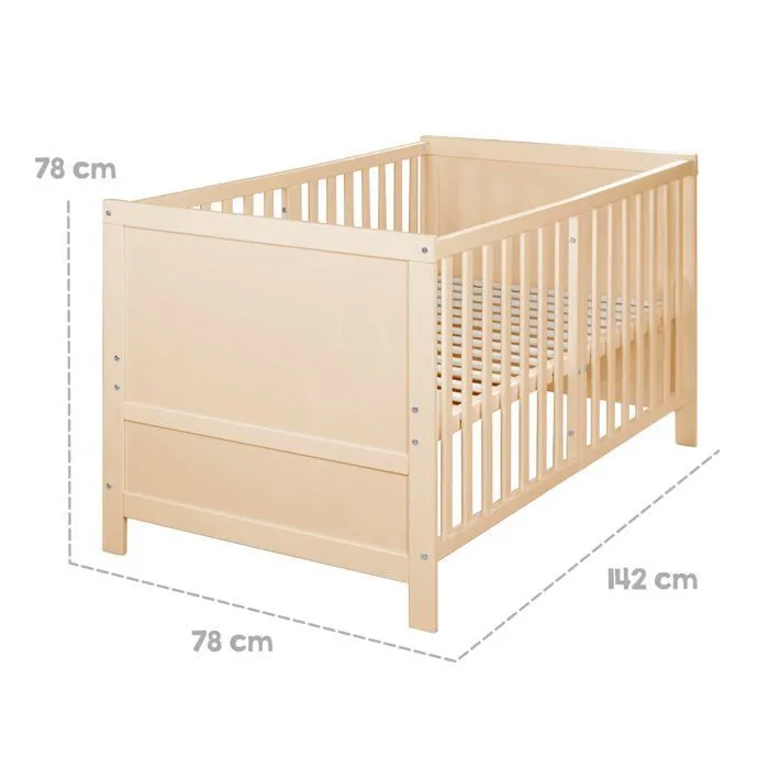 Roba Cuna convertible para bebé EASY SLEEP 70 x 140 cm AAAJD44169 Madera natural