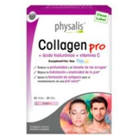 PHYSALIS Colágeno Pro 30Stick con Vitamina C y Ácido Hialurónico para Piel, Articulaciones y Huesos