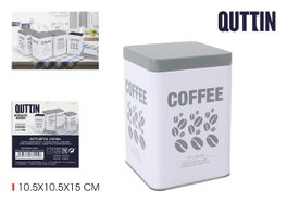 Quttin Bote de Metal para Cocina con Diseño Coffee (12 Unidades)