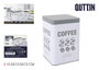 Quttin Bote de Metal para Cocina con Diseño Coffee (12 Unidades)