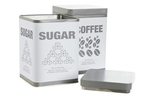 Quttin Bote de Metal para Cocina con Diseño Coffee (12 Unidades)