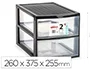 Plasticforte Cajonera Ebro 2 Cajones Negra 260x375x255 mm