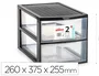 Plasticforte Cajonera Ebro 2 Cajones Negra 260x375x255 mm