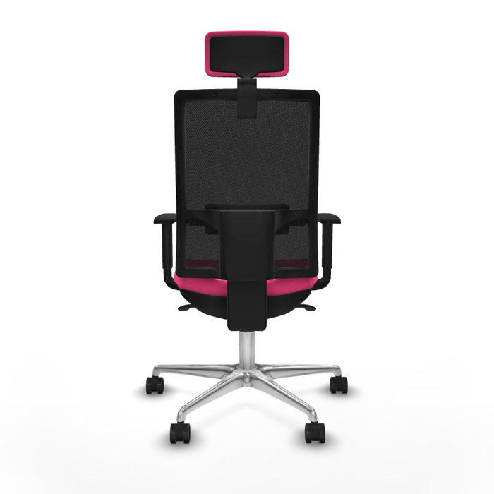 PIQUERAS Y CRESPO Silla de oficina Horna con mecanismo Sincro, Rosa y Negro