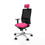 PIQUERAS Y CRESPO Silla de oficina Horna con mecanismo Sincro, Rosa y Negro