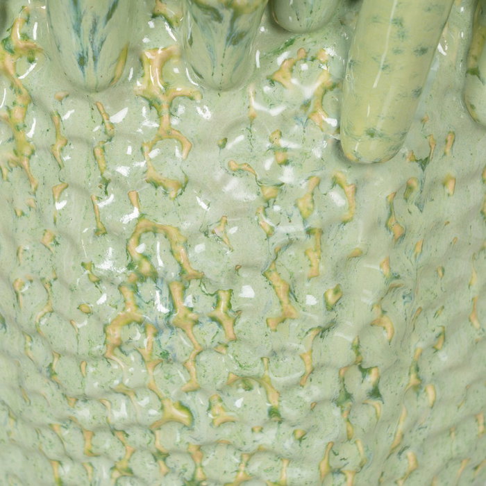 Jarrón Verde Cerámica Decoración 29 X 29 X 33 cm