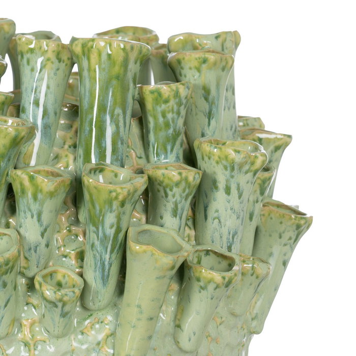 Jarrón Verde Cerámica Decoración 29 X 29 X 33 cm