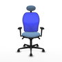 PIQUERAS Y CRESPO Silla de oficina Jorquera Azul con Brazos 3D