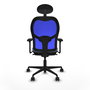 PIQUERAS Y CRESPO Silla de oficina Jorquera Azul con Brazos 3D