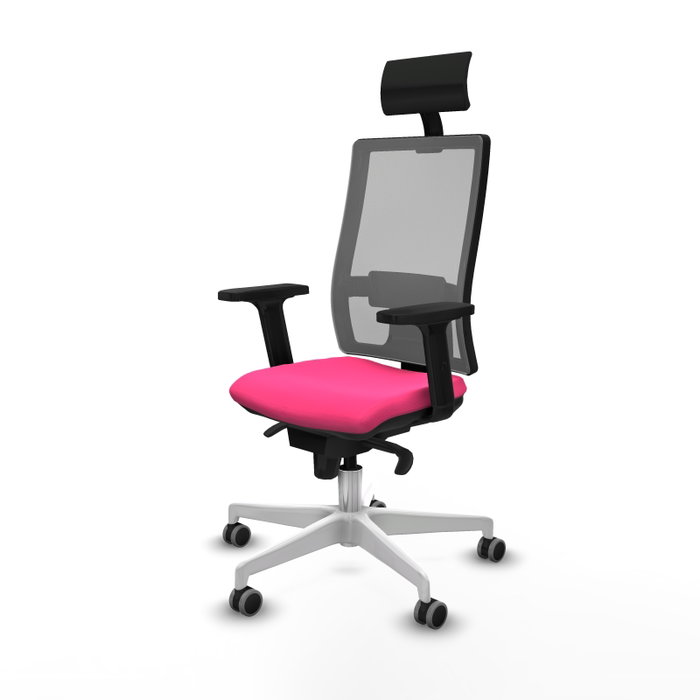 PIQUERAS Y CRESPO Silla de oficina Horna con mecanismo Sincro, Rosa y Gris PIQUERAS Y CRESPO Silla de oficina Horna con mecanismo Sincro, Rosa y Gris