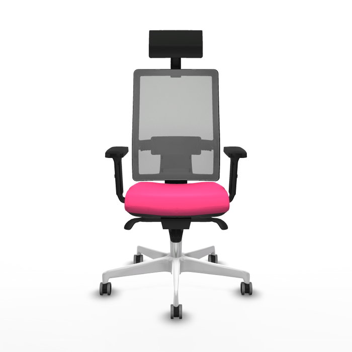 PIQUERAS Y CRESPO Silla de oficina Horna con mecanismo Sincro, Rosa y Gris PIQUERAS Y CRESPO Silla de oficina Horna con mecanismo Sincro, Rosa y Gris