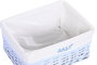 DKD Home Decor Set de 5 Cestas para la Ropa de Mimbre y Poliéster Azul Celeste