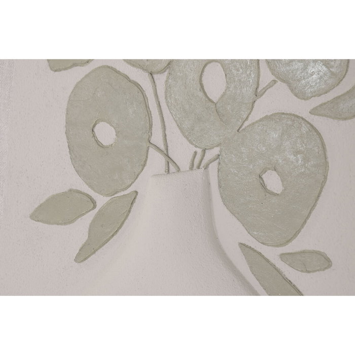 DKD Home Decor Cuadro Lienzo MDF Jarrón 3D (Pack de 2) 80x120 cm