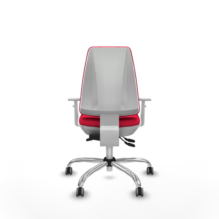 PIQUERAS Y CRESPO Silla de oficina Elche con mecanismo Asincro, Tela Roja y Base Cromada PIQUERAS Y CRESPO Silla de oficina Elche con mecanismo Asincro, Tela Roja y Base Cromada