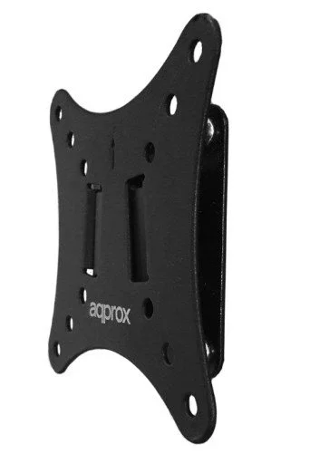Approx Soporte de TV appST00 para pantallas de 10" a 25", montaje en pared fijo, VESA 100x100, 75x75, 50x50, carga máxima 15 kg, perfil bajo 14mm, color Negro