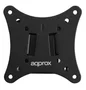 Approx Soporte de TV appST00 para pantallas de 10" a 25", montaje en pared fijo, VESA 100x100, 75x75, 50x50, carga máxima 15 kg, perfil bajo 14mm, color Negro
