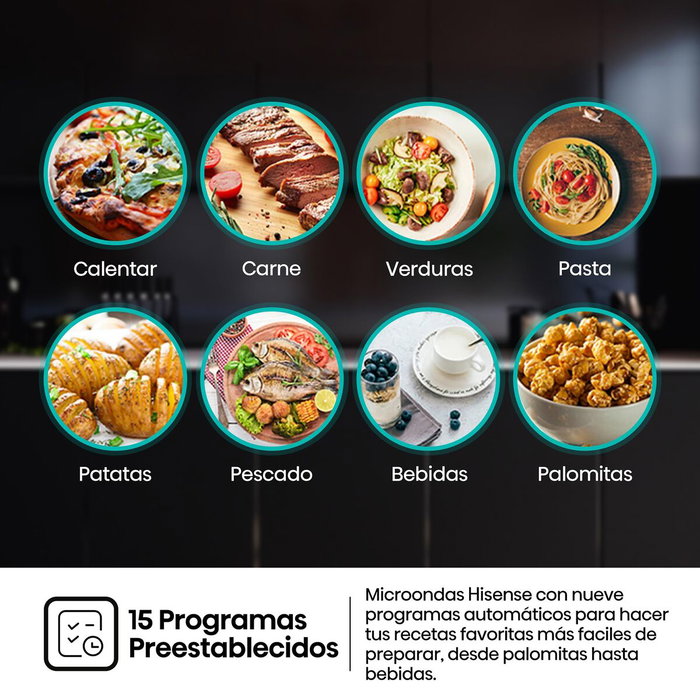 Microondas con Grill Hisense BIM320G41X 800 W 20 L Acero