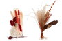 DKD Home Decor Ramo de Flores Secas Surtido de 2 Piezas en Rojo y Naranja