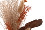 DKD Home Decor Ramo de Flores Secas Surtido de 2 Piezas en Rojo y Naranja