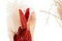 DKD Home Decor Ramo de Flores Secas Surtido de 2 Piezas en Rojo y Naranja