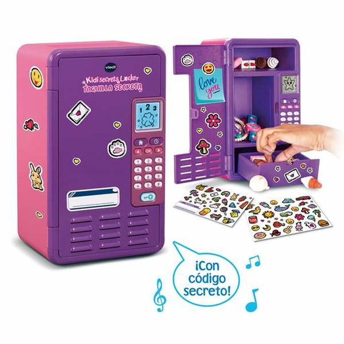 V-Tech KidiSecrets Taquilla Secreta Morada con Teclado LCD y Conexión MP3 V-Tech KidiSecrets Taquilla Secreta Morada con Teclado LCD y Conexión MP3