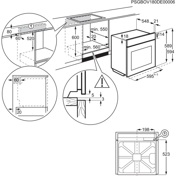 AEG OU5PB40SM Horno con limpieza pirolítica